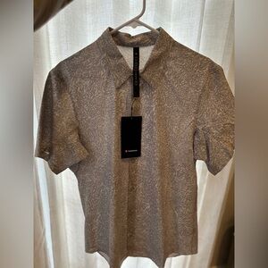 Lululemon Athletics Patterned Gray Men's Shirt